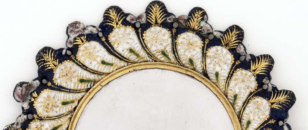 Specchio smaltato, XV-XVI sec., Galleria di Palazzo Cini, Venezia