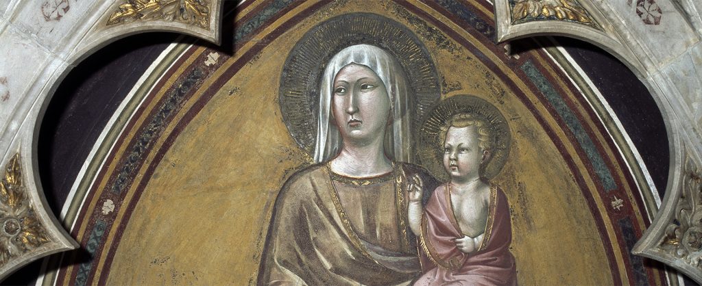 Taddeo Gaddi, Lunetta dipinta all’interno del Monumento Baroncelli, XIV sec., Basilica di Santa Croce, Firenze