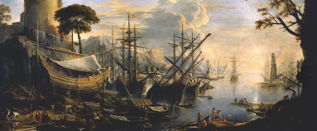 Salvator Rosa, Marina del porto, 1641-1642, Galleria Palatina, Le Gallerie degli Uffizi, Firenze