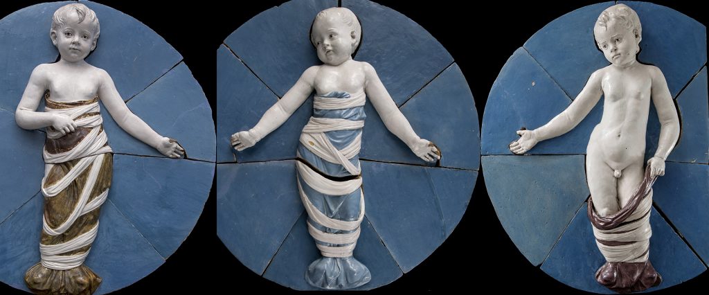 Andrea della Robbia, Tondi con putti, 1487, Ospedale degli Innocenti, Firenze