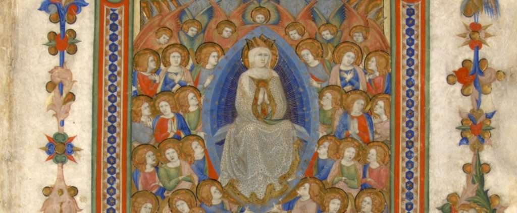 Niccolò di Ser Sozzo, Frontespizio miniato del “Caleffo Bianco dell’Assunta”, 1336 ca., Archivio di Stato, Siena