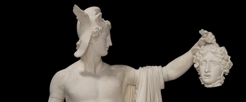 La statua in gesso del Perseo Trionfante di Antonio Canova