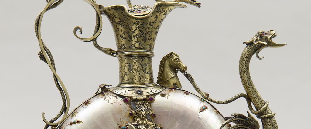 Mesciroba con conchiglie di nautilus, ultimo quarto XVI secolo, Tesoro dei Granduchi, Firenze