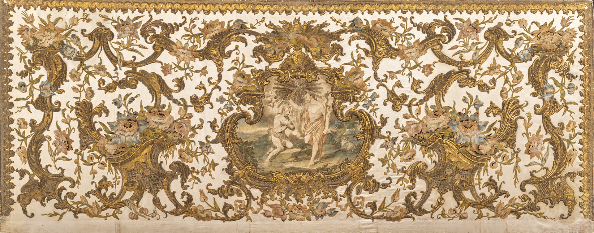 Paliotto con Battesimo di Cristo, metà XVIII secolo. Museo Diocesano di Torino